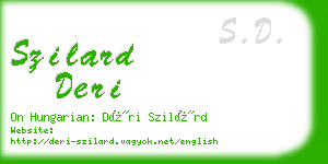 szilard deri business card